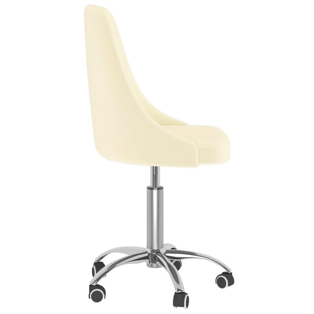 Bürostuhl Drehbar Creme Stoff