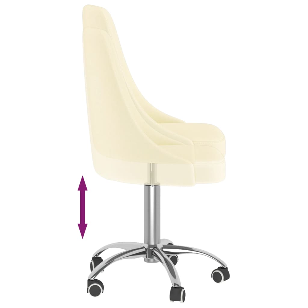Bürostuhl Drehbar Creme Stoff