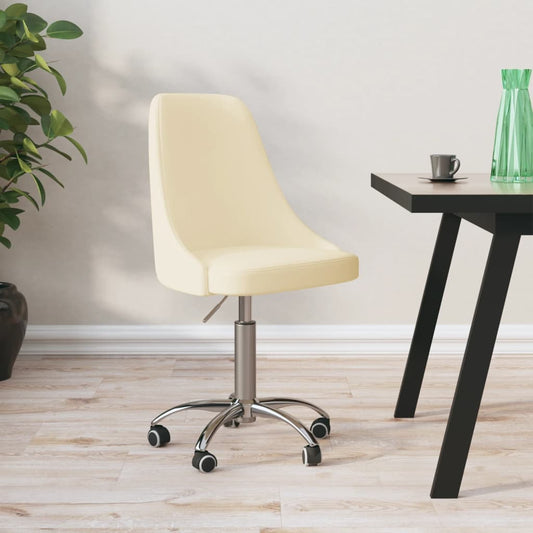 Bürostuhl Drehbar Creme Stoff
