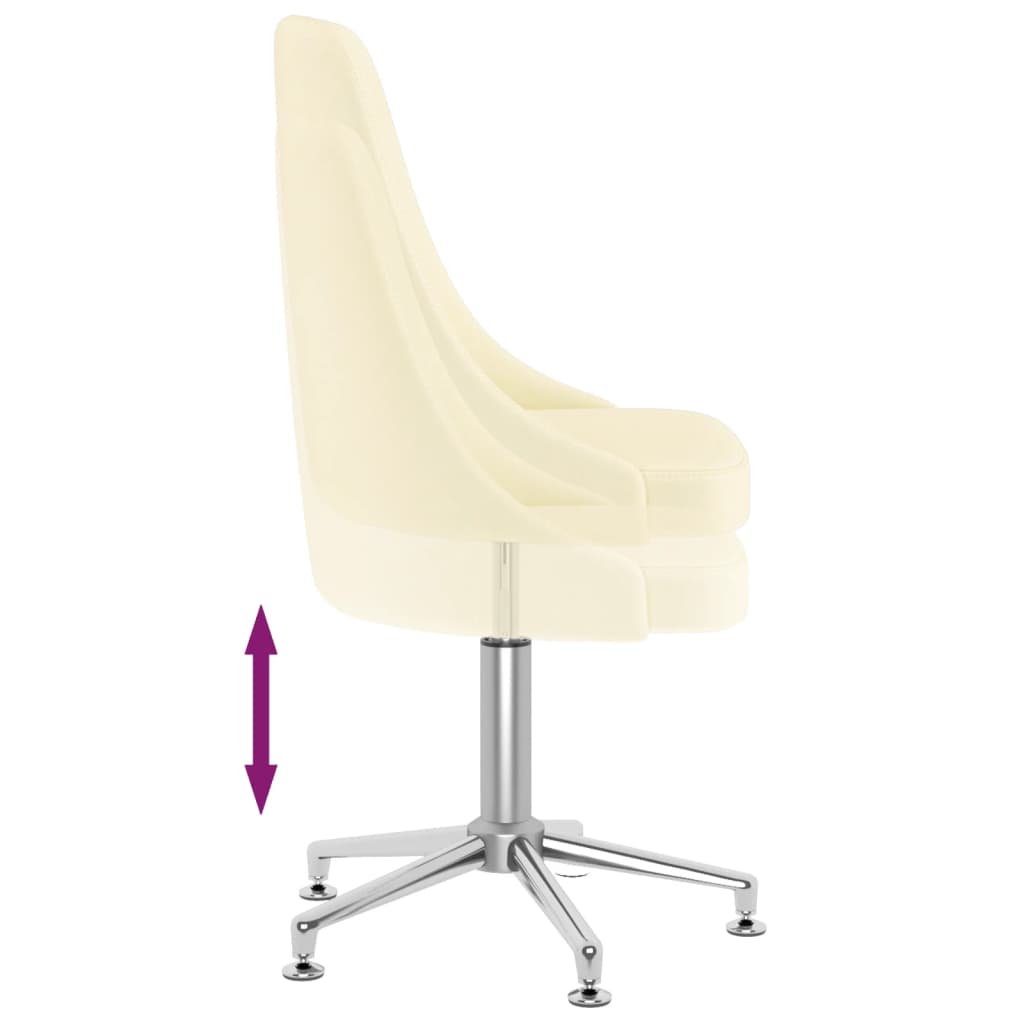 Bürostuhl Drehbar Creme Stoff