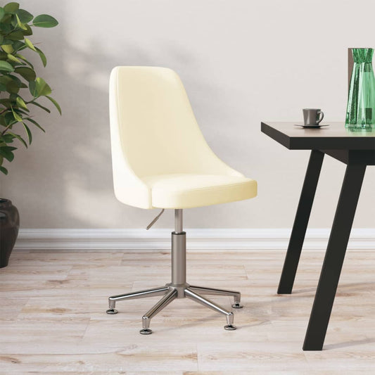 Bürostuhl Drehbar Creme Stoff