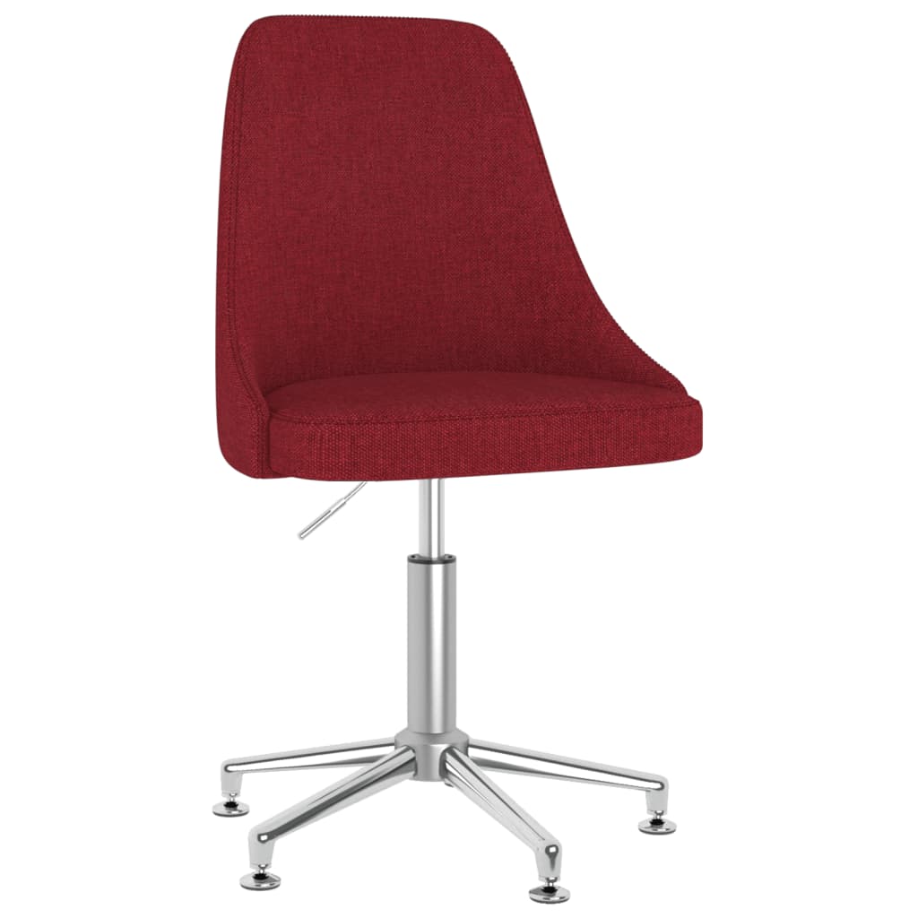 Bürostuhl Drehbar Weinrot Stoff