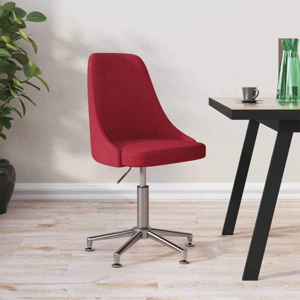 Bürostuhl Drehbar Weinrot Stoff