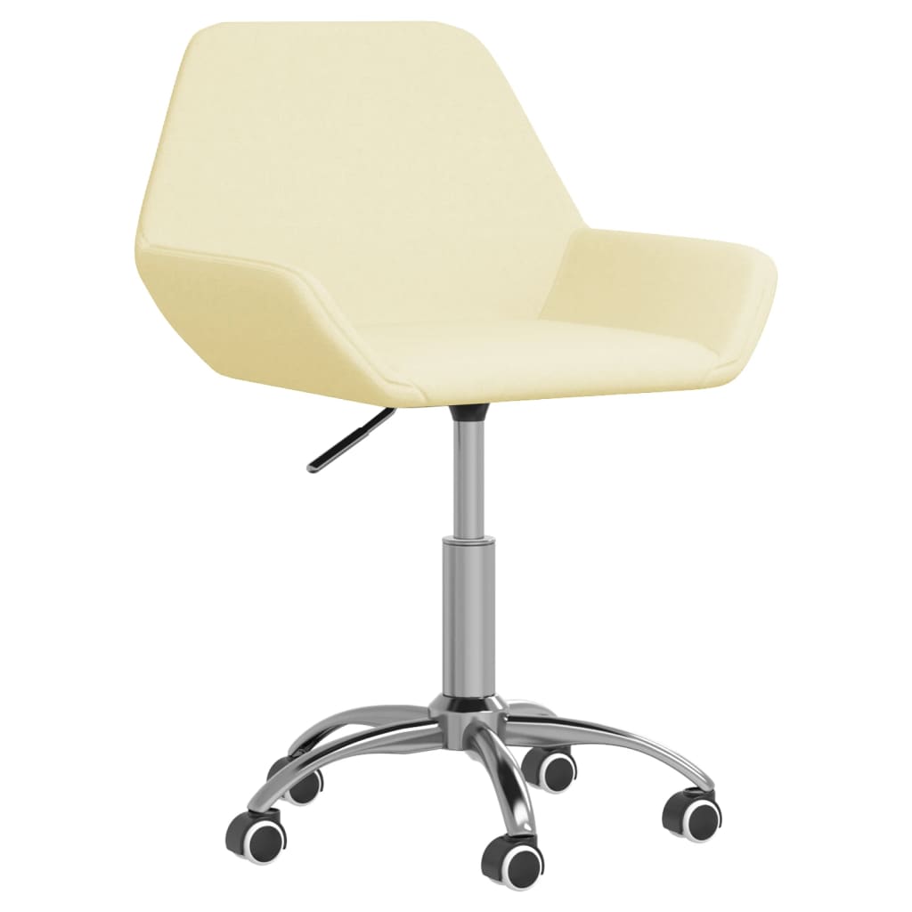 Bürostuhl Drehbar Creme Stoff