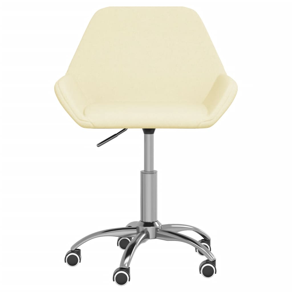 Bürostuhl Drehbar Creme Stoff
