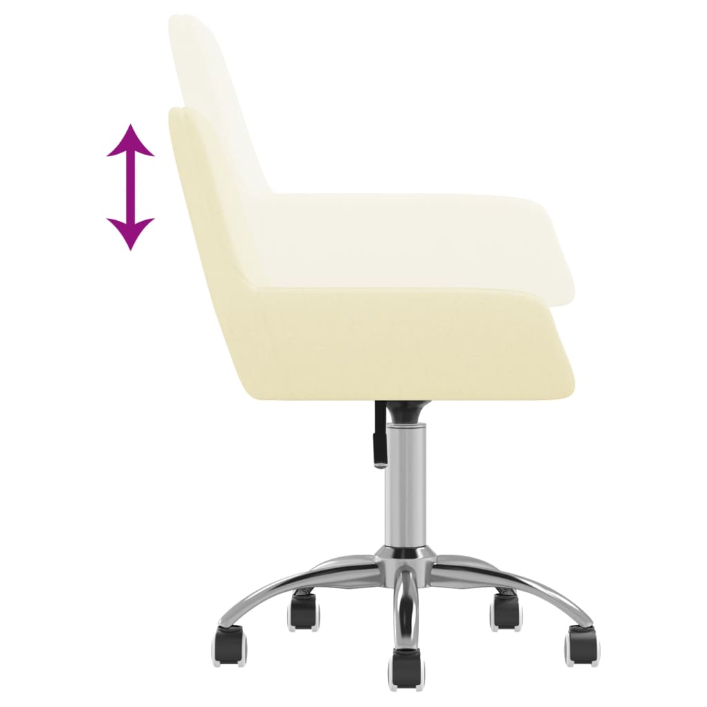 Bürostuhl Drehbar Creme Stoff