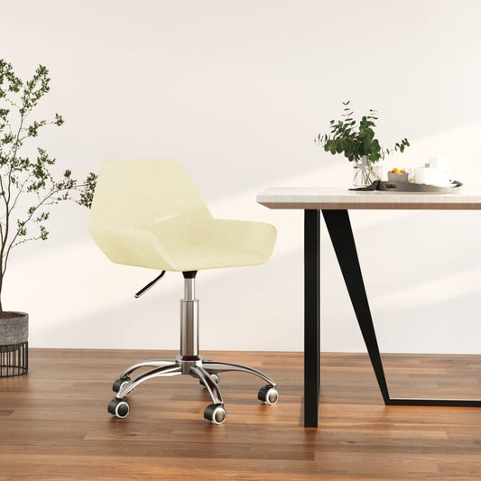 Bürostuhl Drehbar Creme Stoff