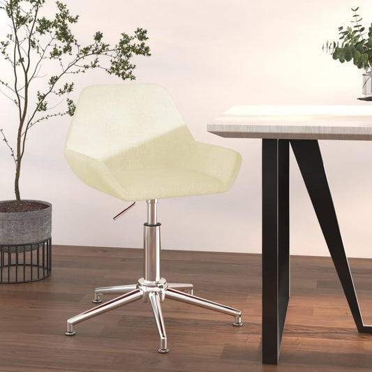 Bürostuhl Drehbar Creme Stoff