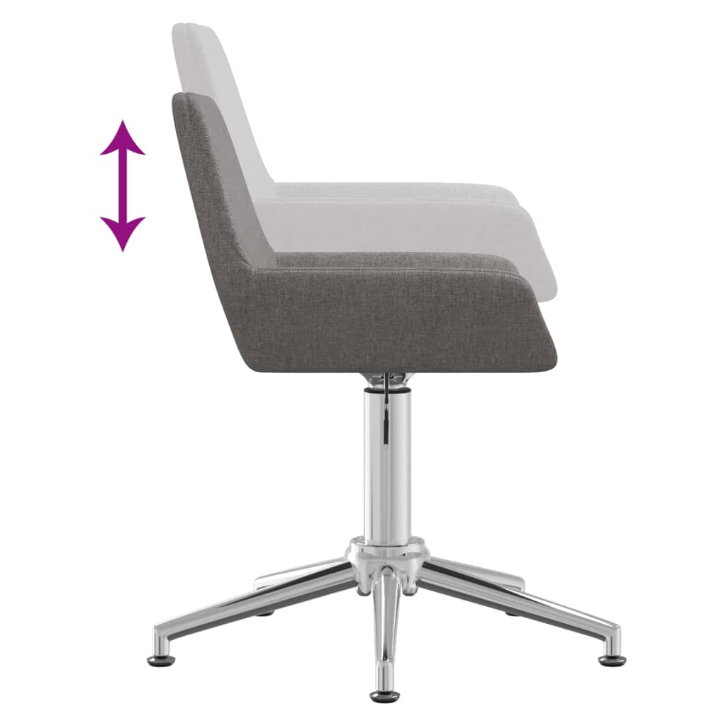 Bürostuhl Drehbar Dunkelgrau Stoff
