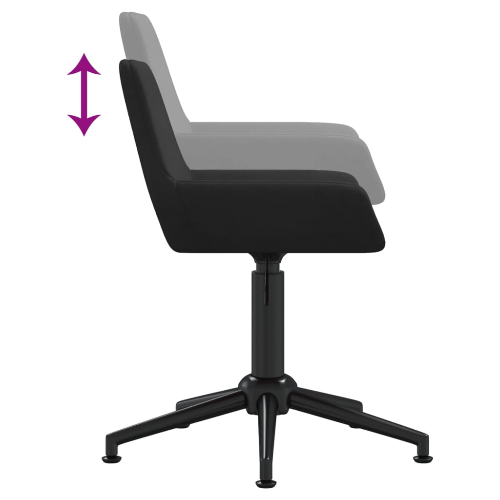 Bürostuhl Drehbar Schwarz Samt