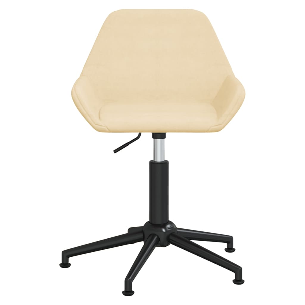 Bürostuhl Drehbar Creme Samt