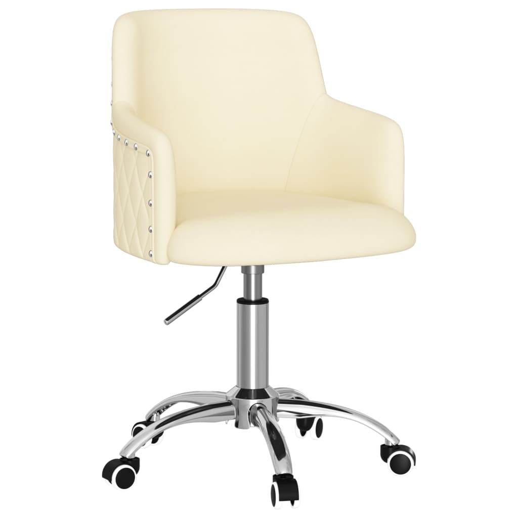 Bürostuhl Drehbar Creme Stoff