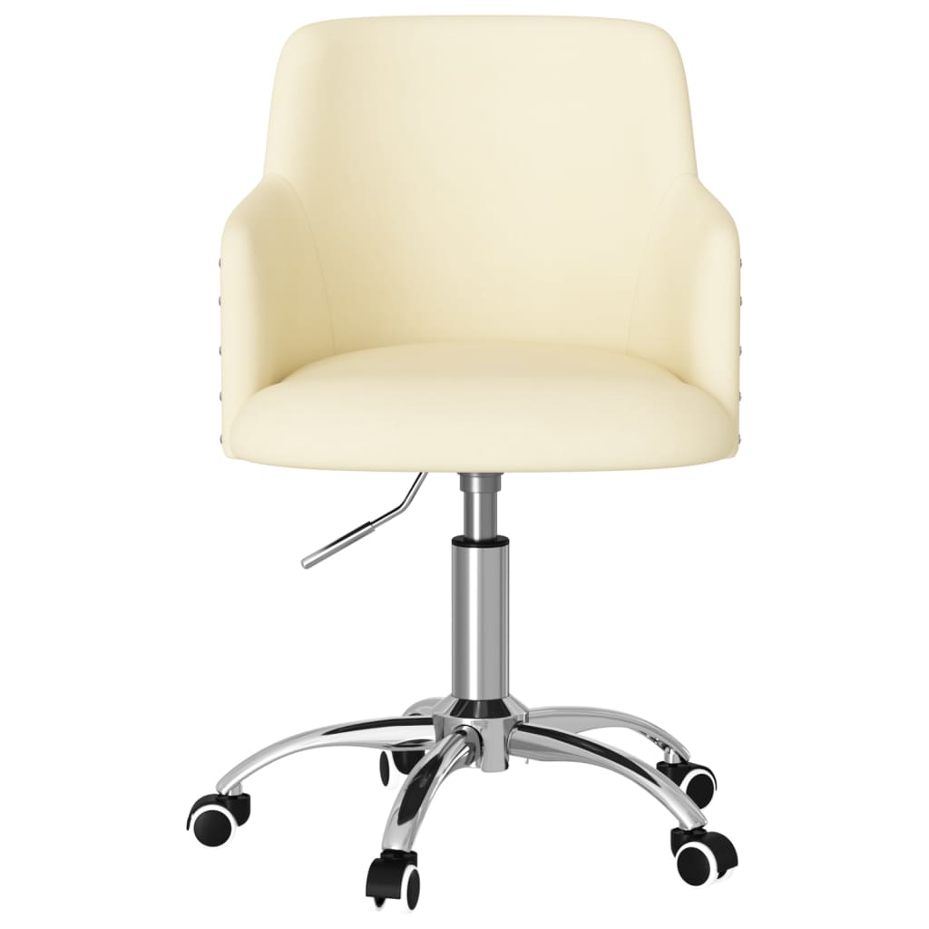Bürostuhl Drehbar Creme Stoff