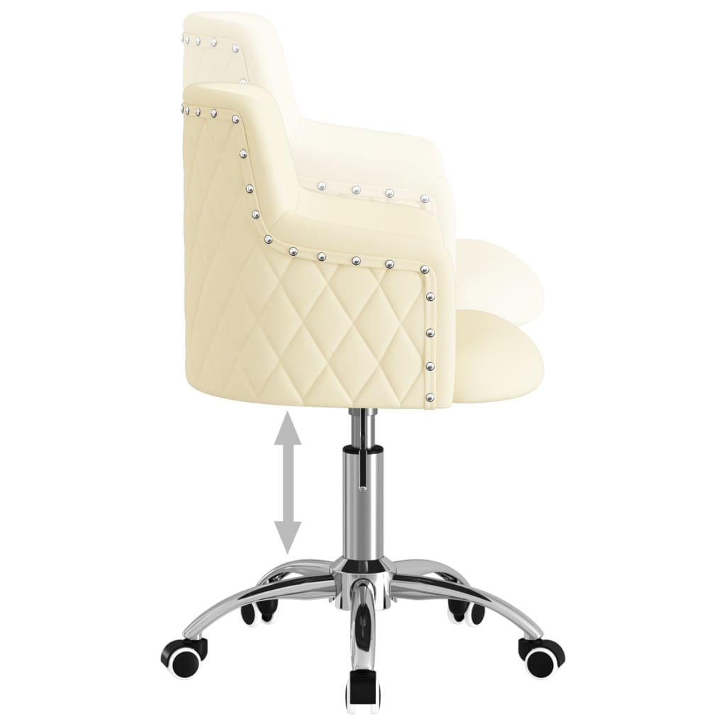 Bürostuhl Drehbar Creme Stoff