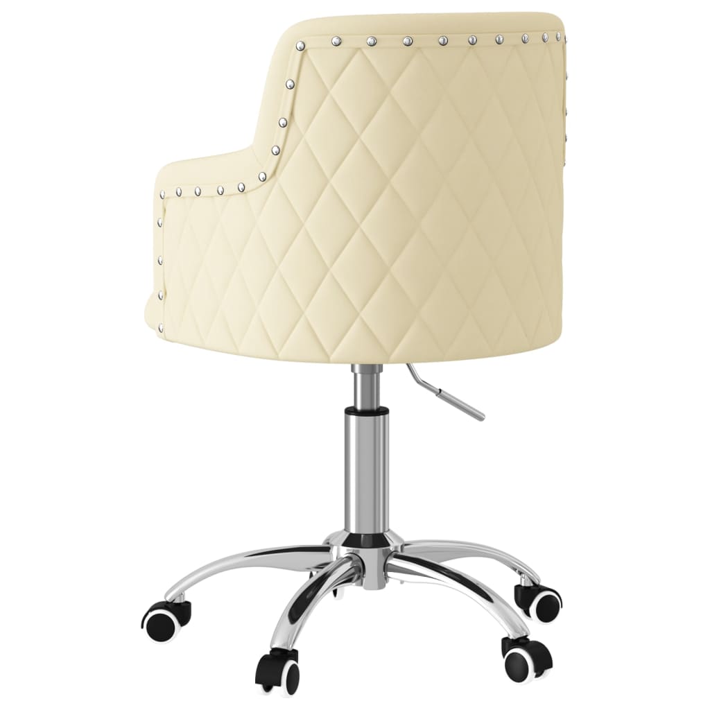 Bürostuhl Drehbar Creme Stoff