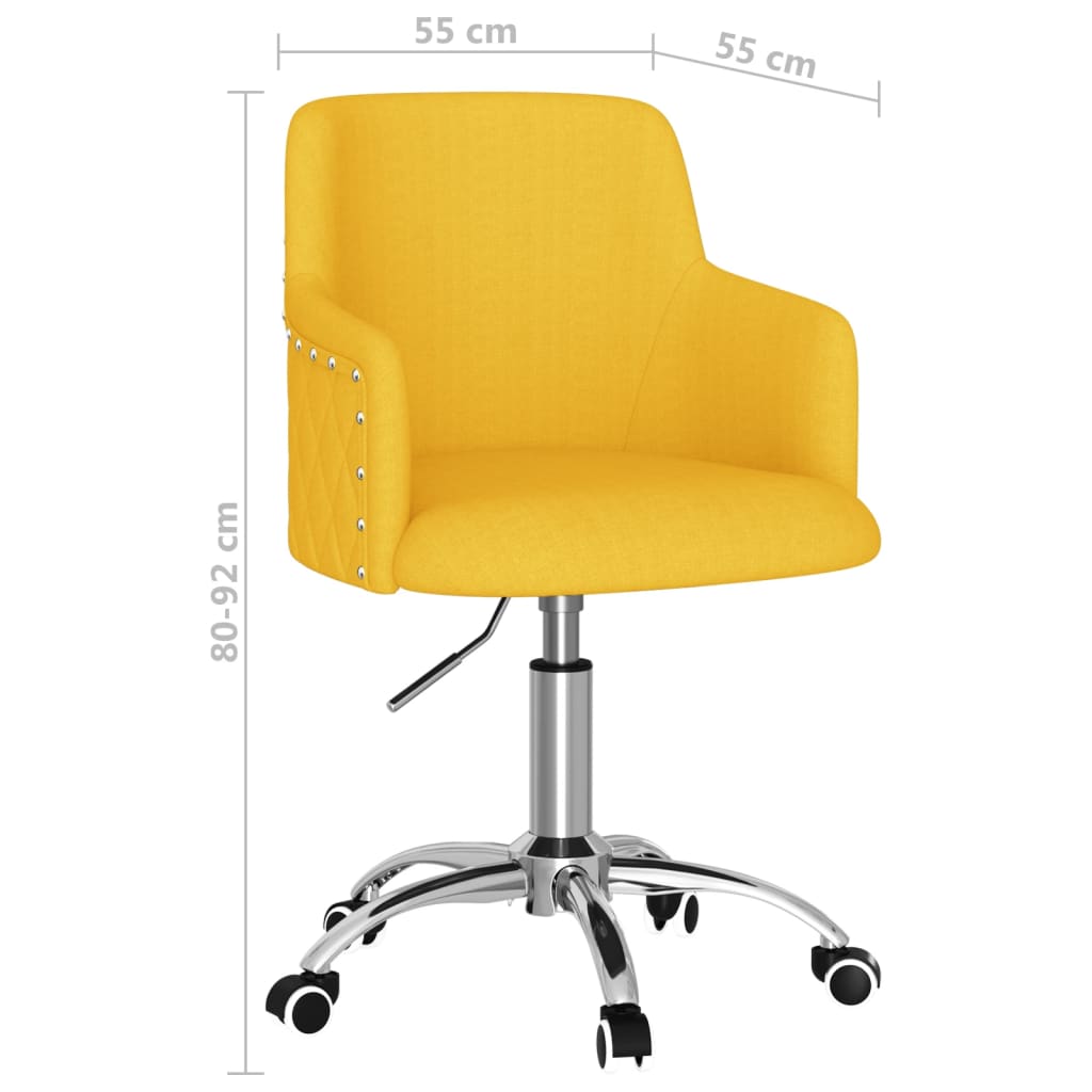 Bürostuhl Drehbar Senfgelb Stoff