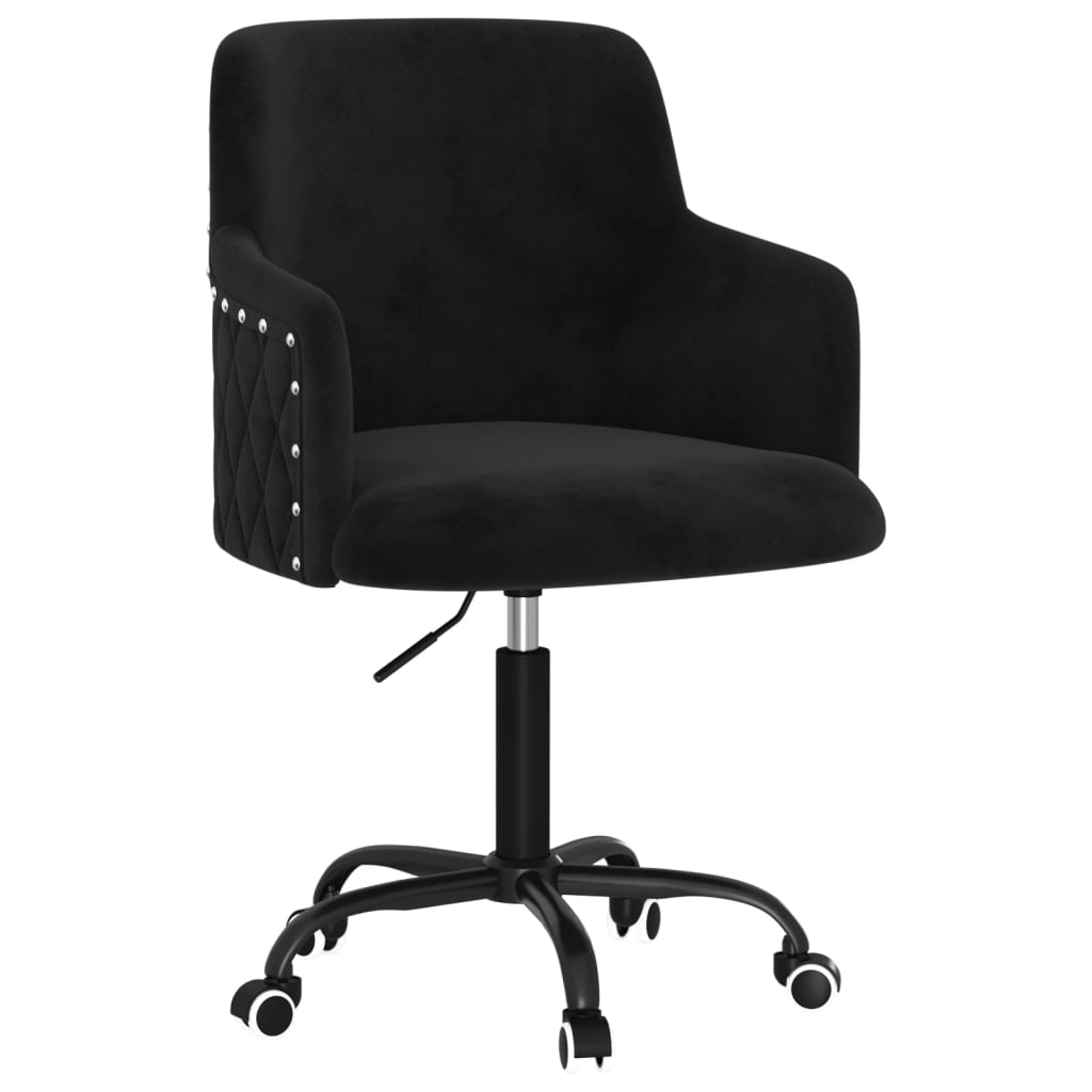 Bürostuhl Drehbar Schwarz Samt
