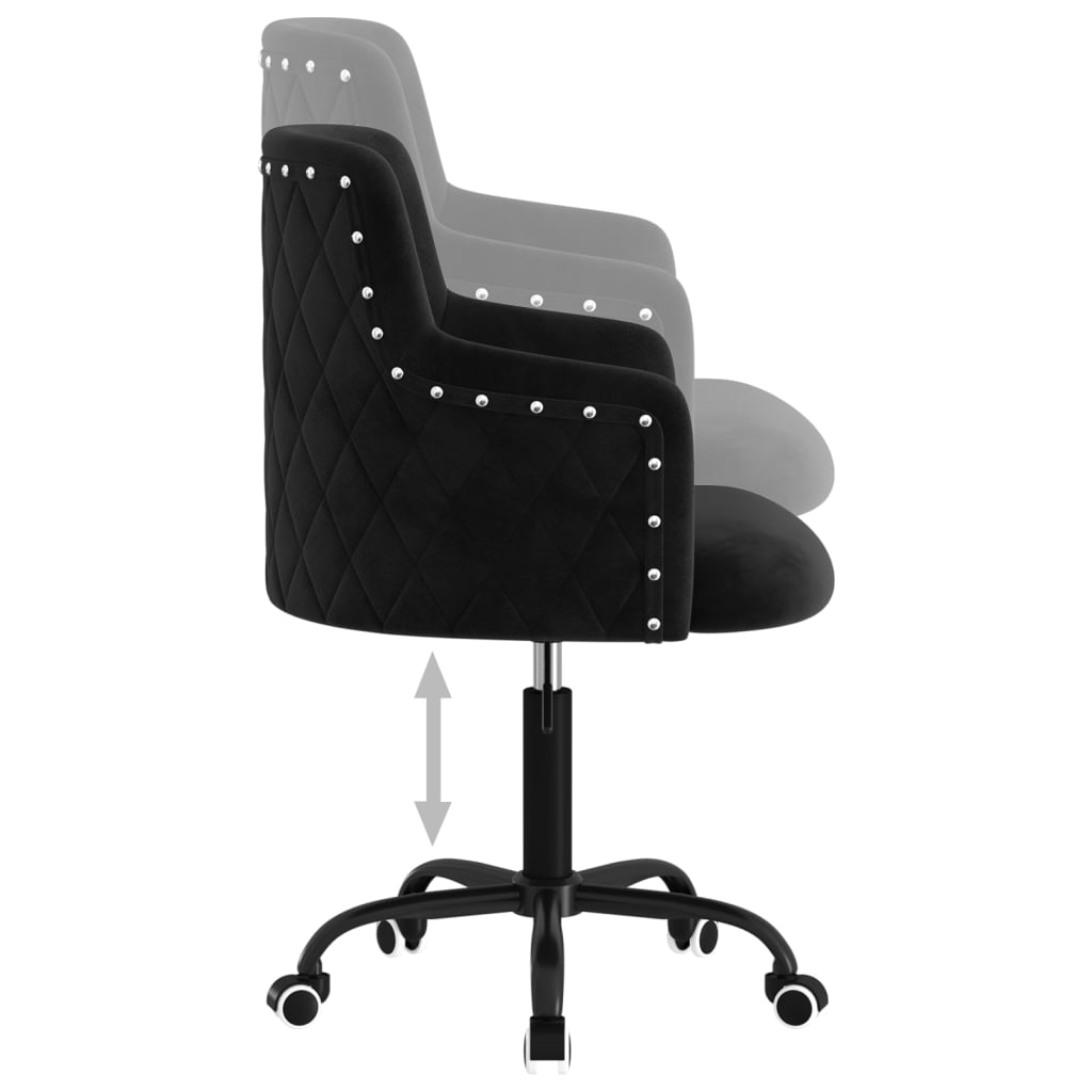 Bürostuhl Drehbar Schwarz Samt