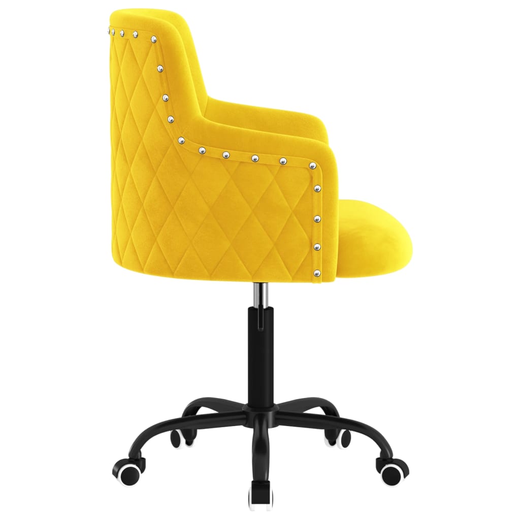 Bürostuhl Drehbar Senfgelb Samt
