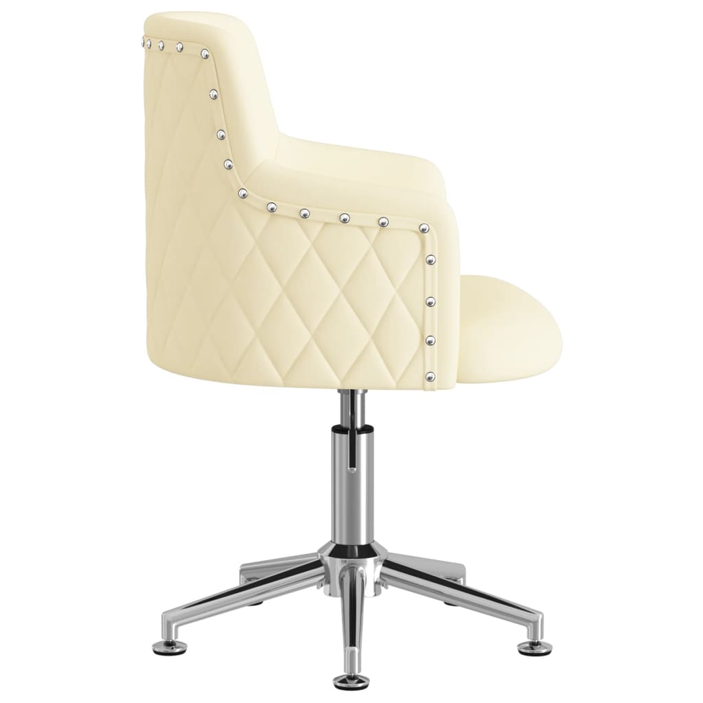 Bürostuhl Drehbar Creme Stoff