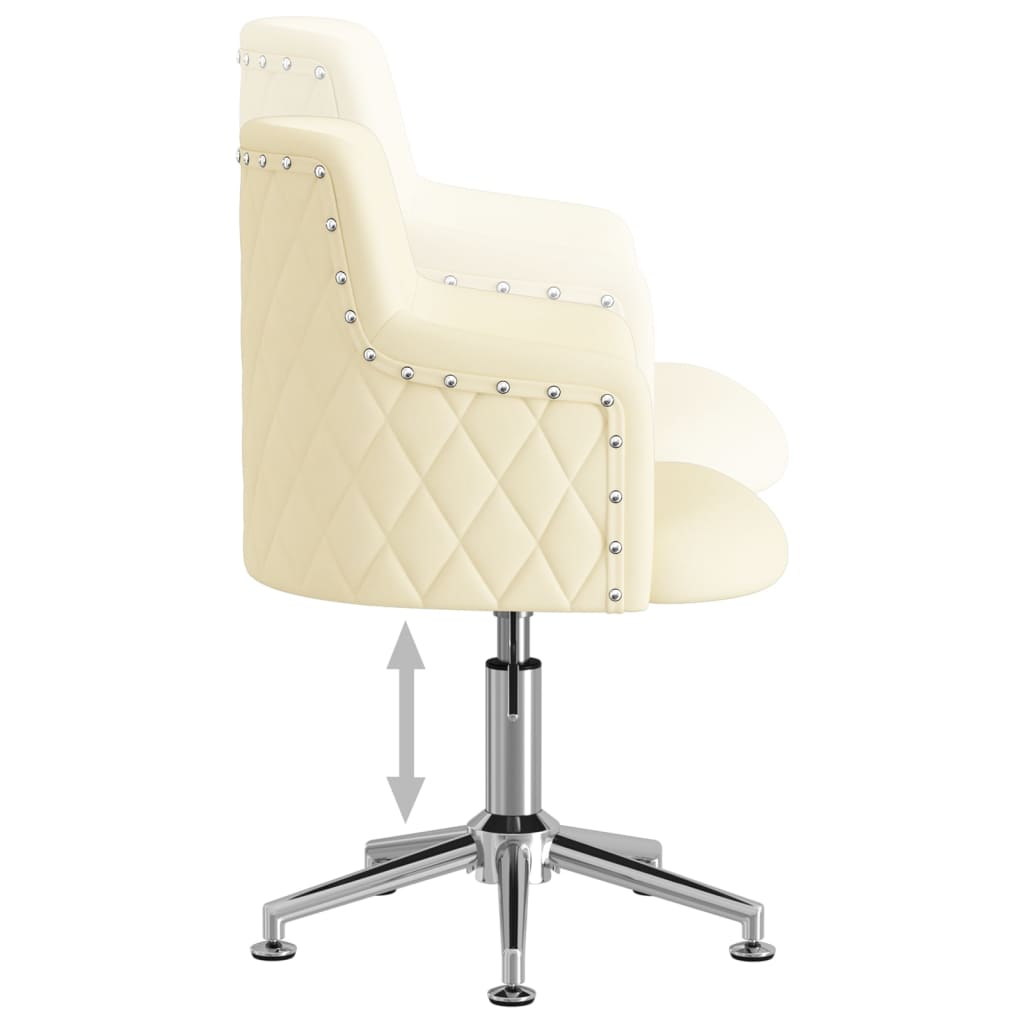 Bürostuhl Drehbar Creme Stoff