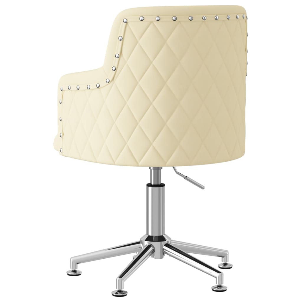 Bürostuhl Drehbar Creme Stoff