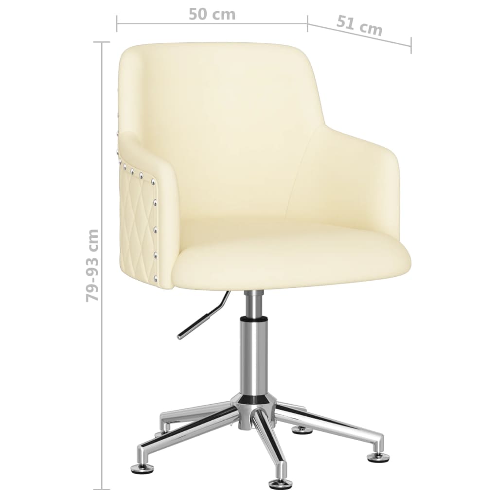 Bürostuhl Drehbar Creme Stoff