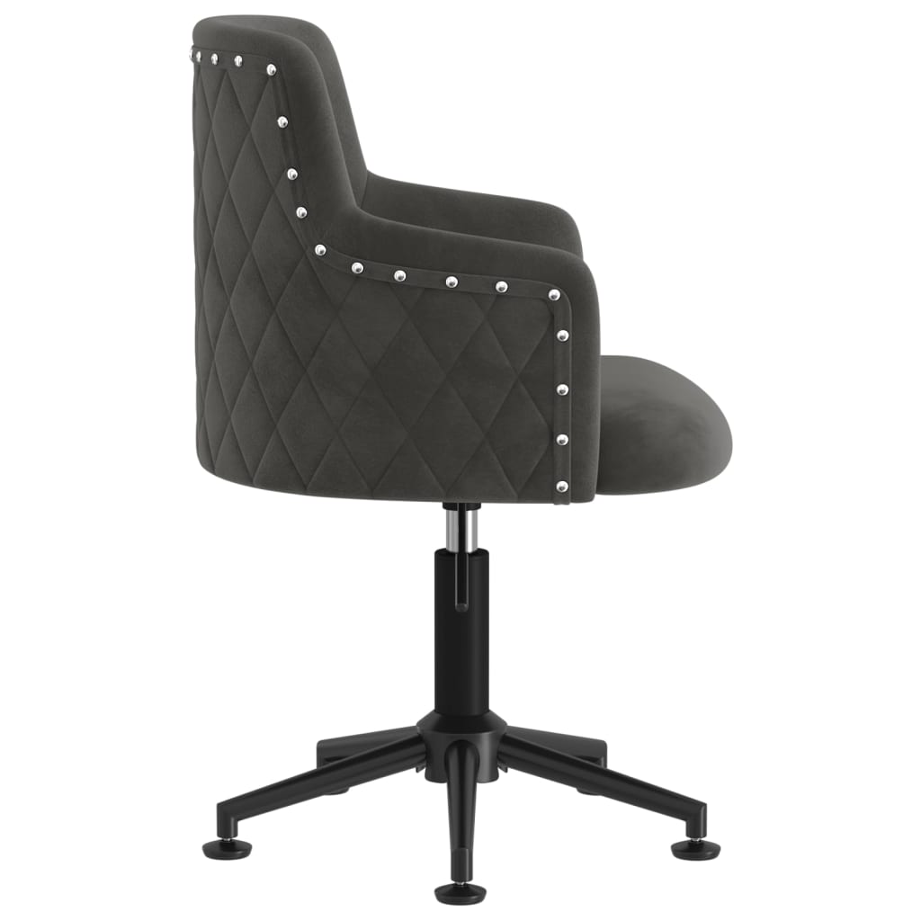 Bürostuhl Drehbar Dunkelgrau Samt