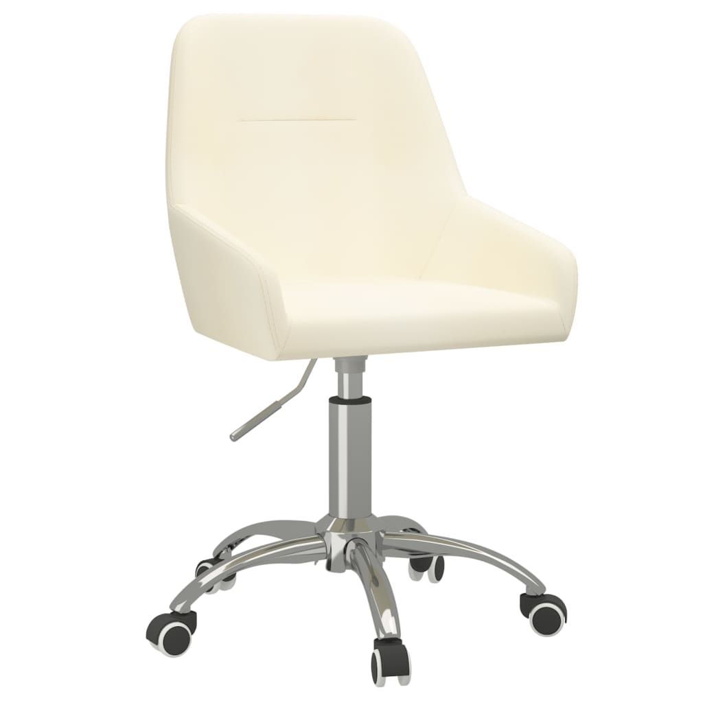 Bürostuhl Drehbar Creme Stoff