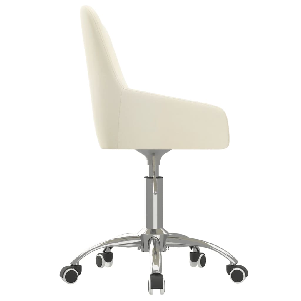 Bürostuhl Drehbar Creme Stoff