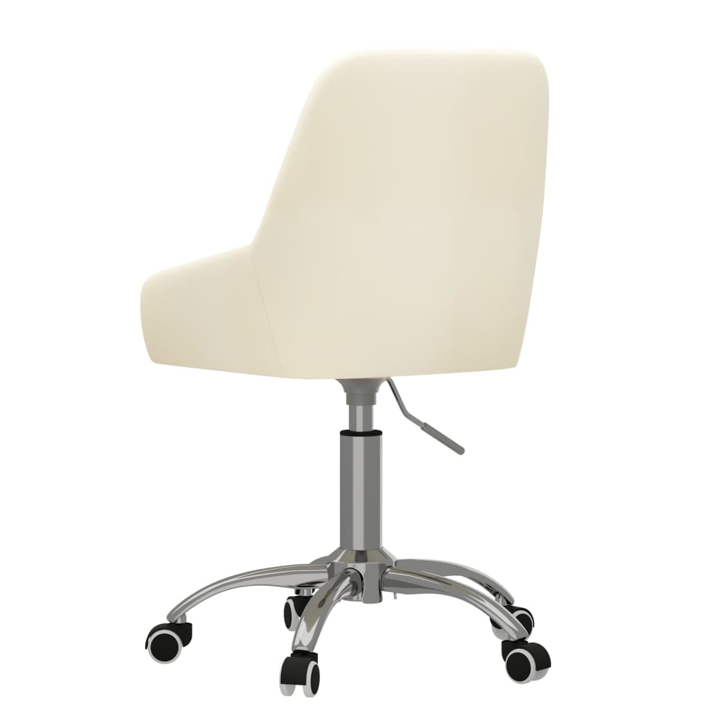 Bürostuhl Drehbar Creme Stoff