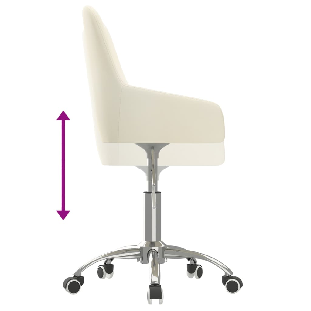 Bürostuhl Drehbar Creme Stoff