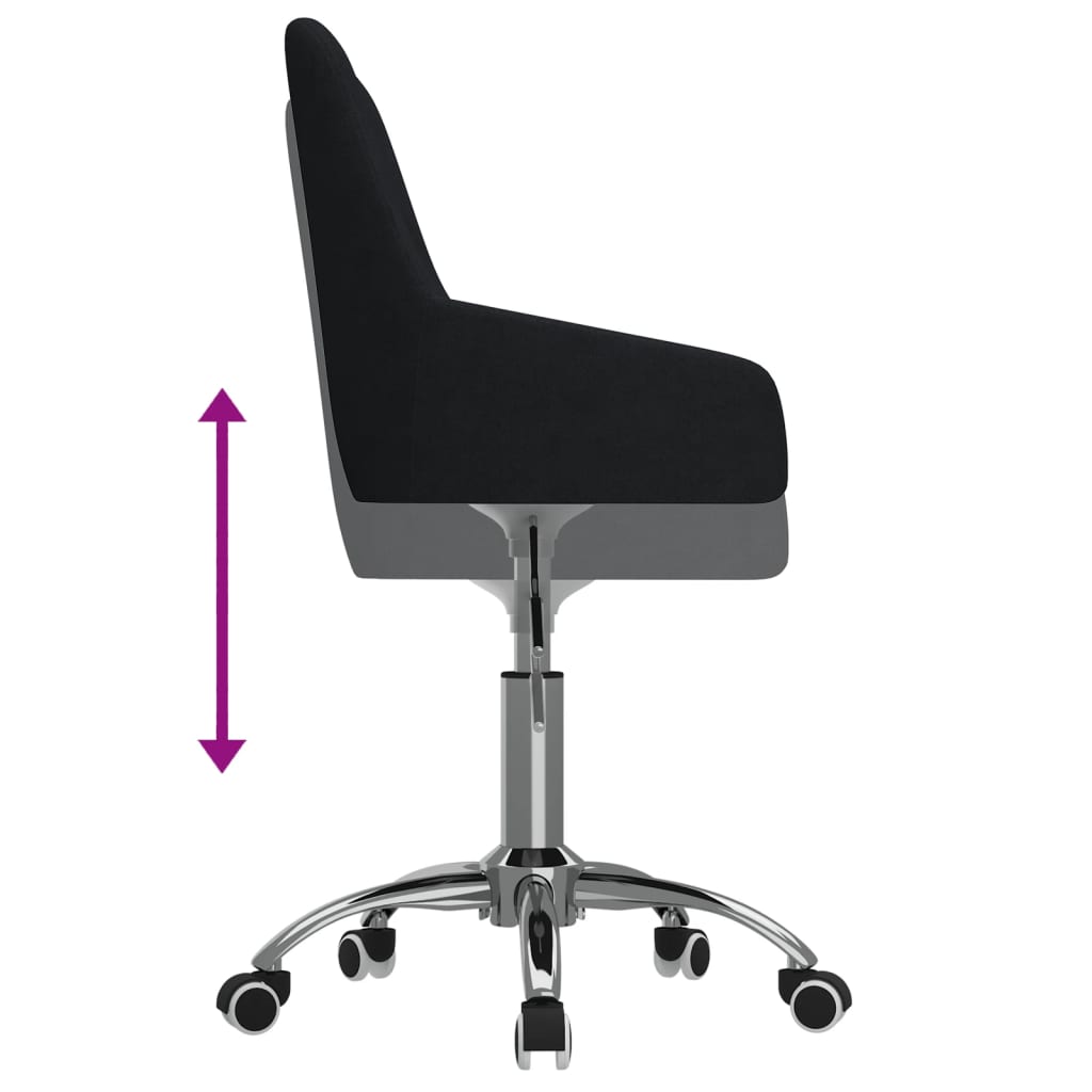 Bürostuhl Drehbar Schwarz Stoff
