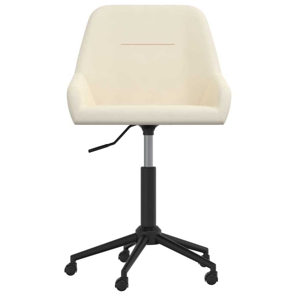 Bürostuhl Drehbar Creme Samt