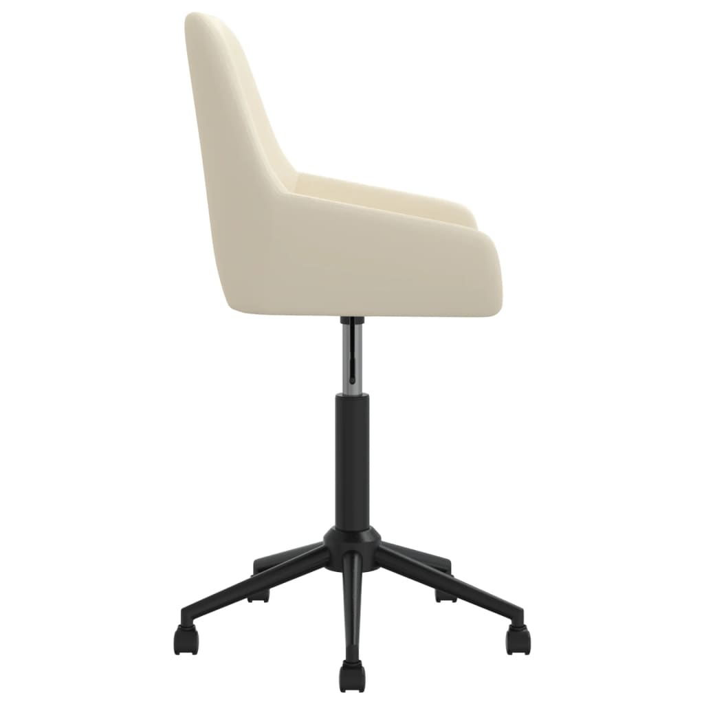 Bürostuhl Drehbar Creme Samt