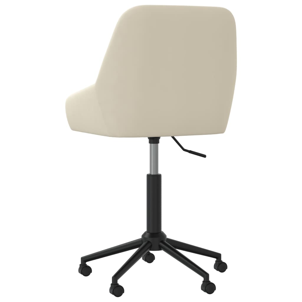 Bürostuhl Drehbar Creme Samt