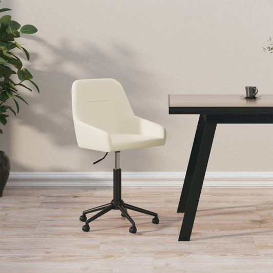 Bürostuhl Drehbar Creme Samt