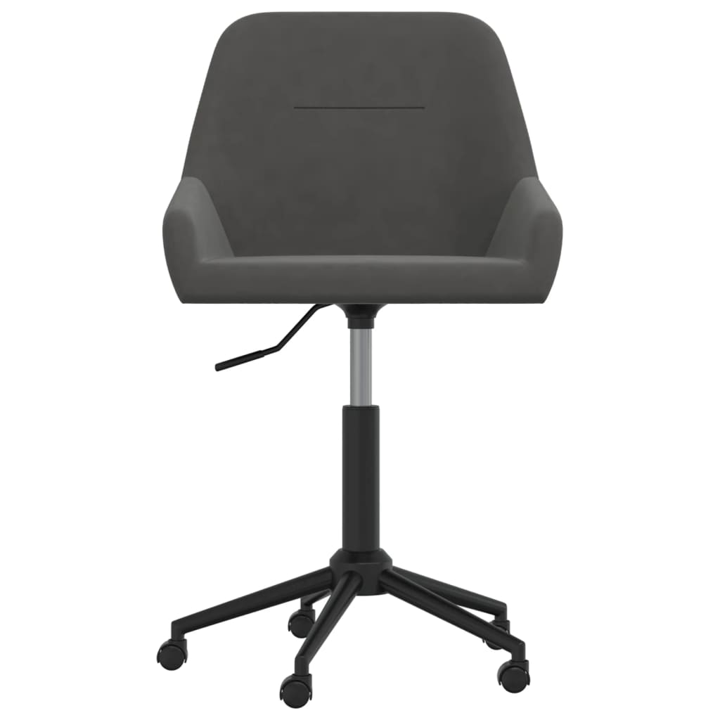 Bürostuhl Drehbar Dunkelgrau Samt