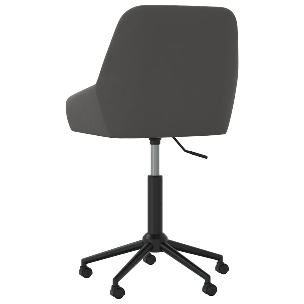 Bürostuhl Drehbar Dunkelgrau Samt
