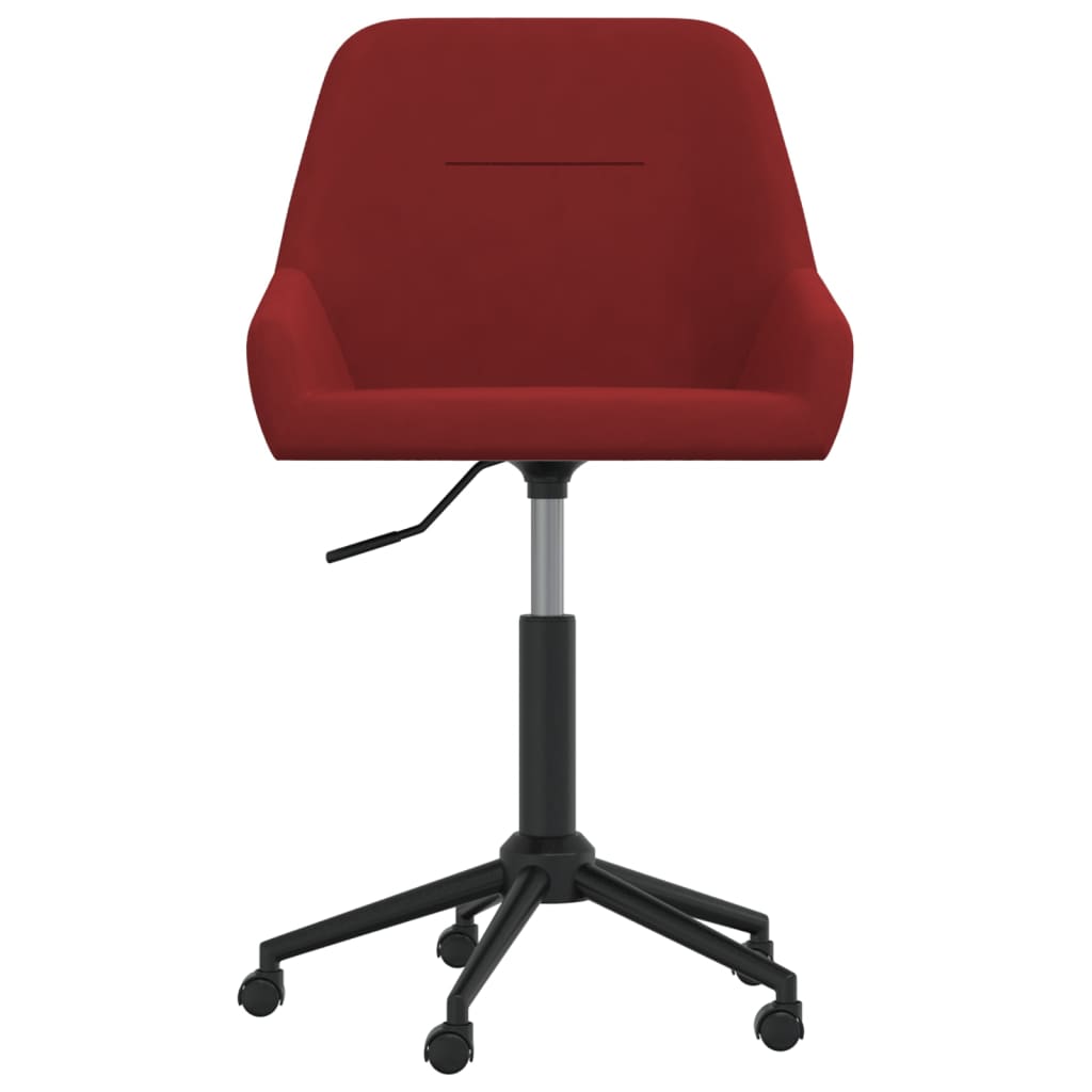 Bürostuhl Drehbar Weinrot Samt