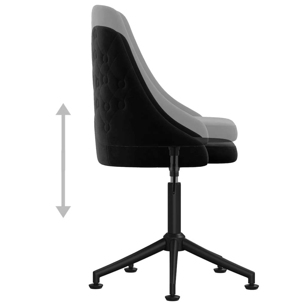 Bürostuhl Drehbar Schwarz Samt