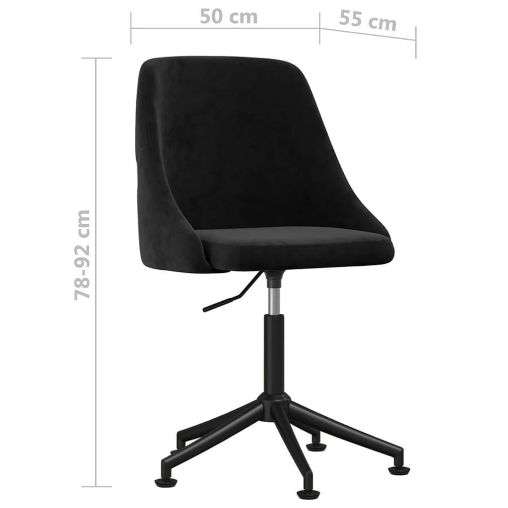 Bürostuhl Drehbar Schwarz Samt
