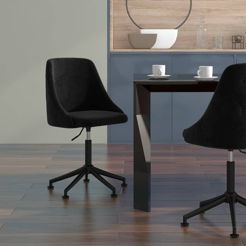 Bürostuhl Drehbar Schwarz Samt