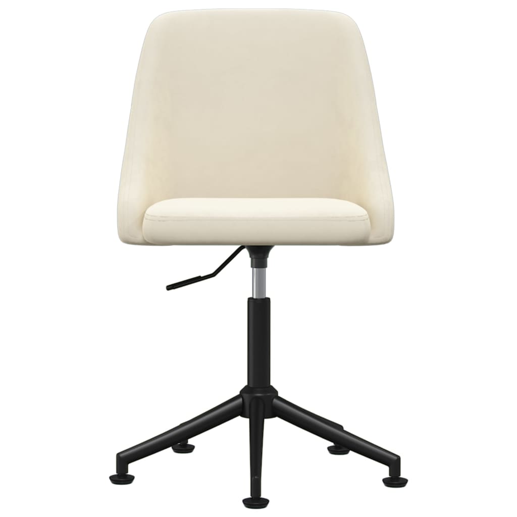 Bürostuhl Drehbar Creme Samt