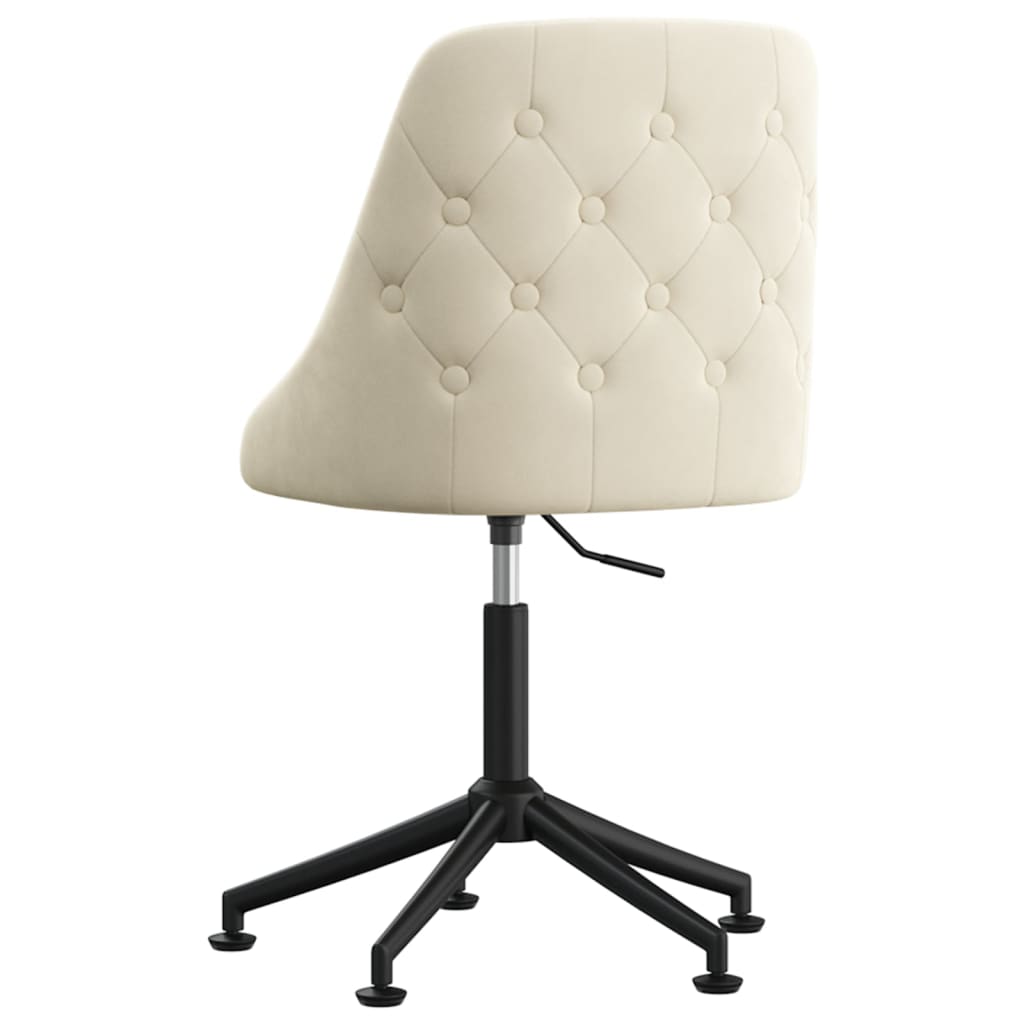 Bürostuhl Drehbar Creme Samt