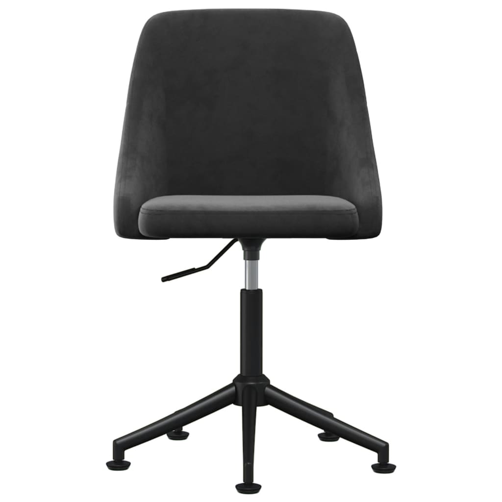 Bürostuhl Drehbar Dunkelgrau Samt