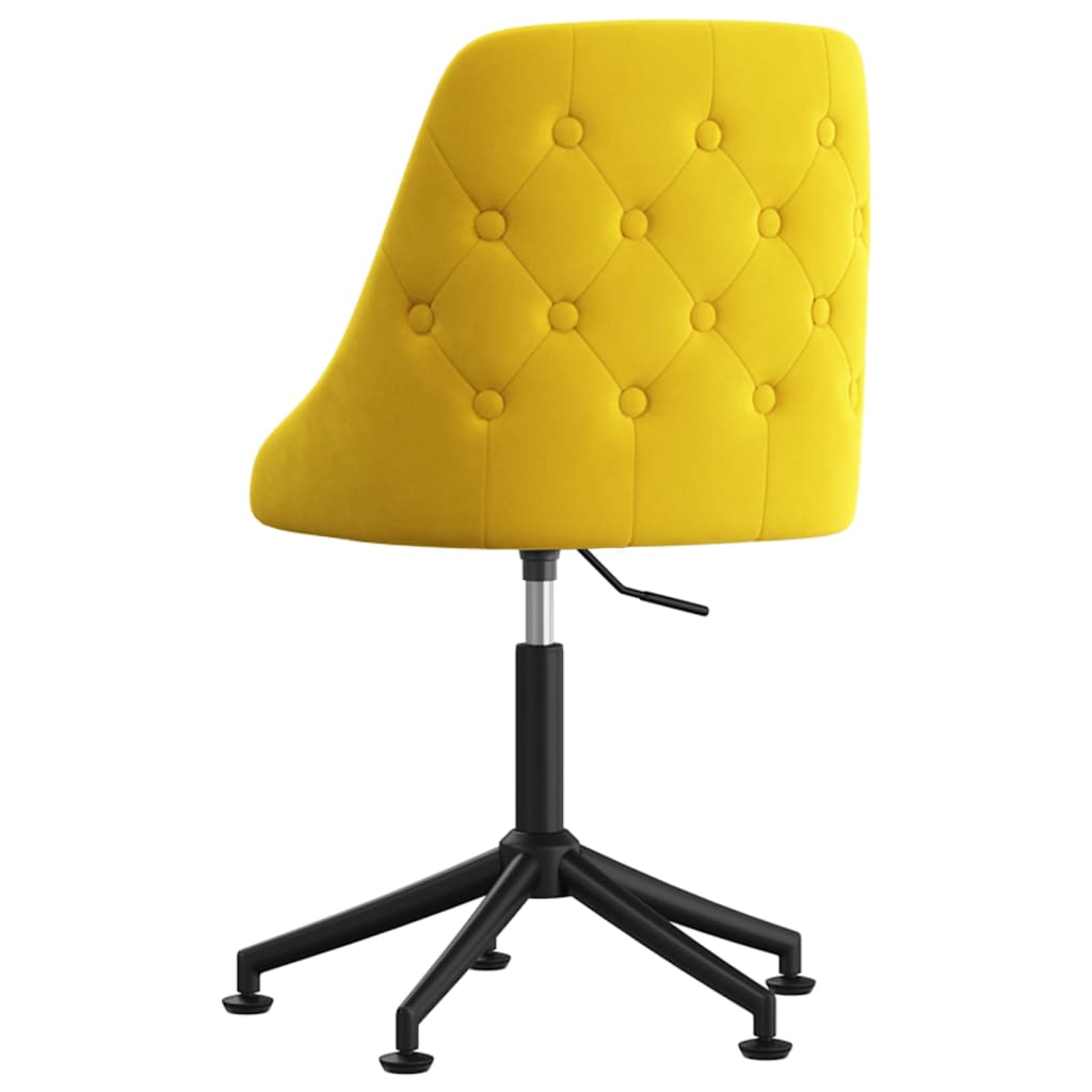 Bürostuhl Drehbar Senfgelb Samt