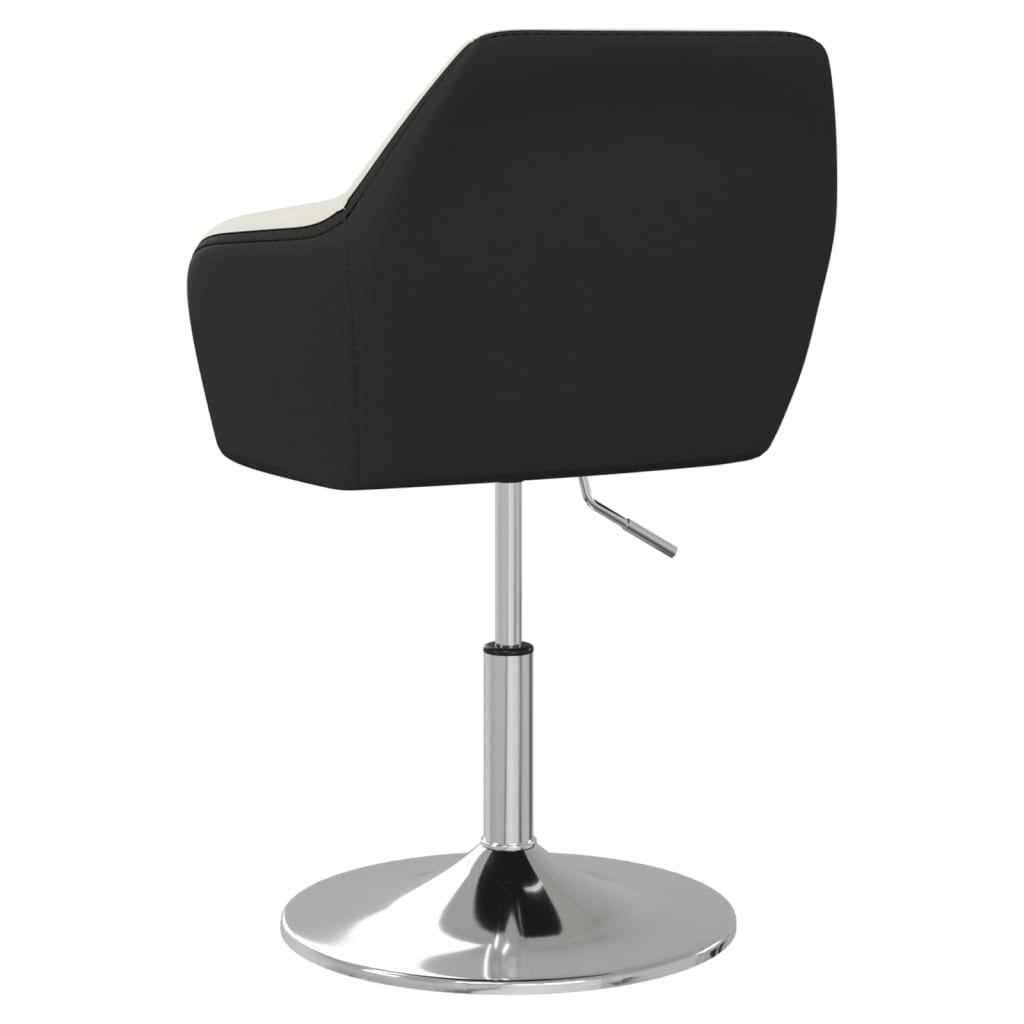Esszimmerstühle 2 Stk. Weiß und Schwarz Kunstleder