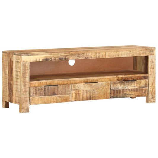 TV-Schrank 110x30x40 cm Raues Mangoholz