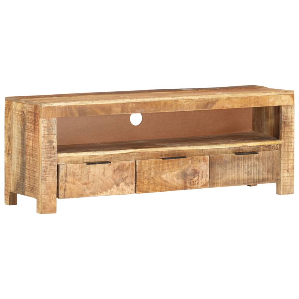 TV-Schrank 110x30x40 cm Raues Mangoholz